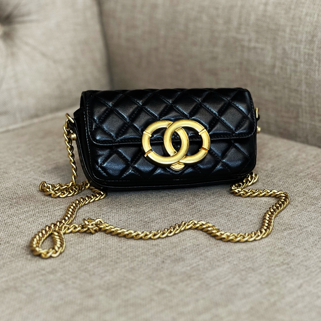 Chanel Shiny Calfskin Quilted Flap