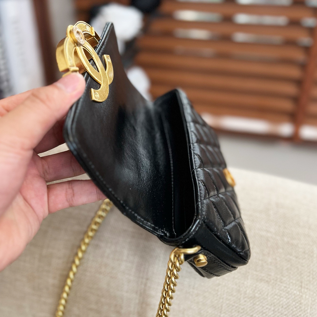 Chanel Shiny Calfskin Quilted Flap