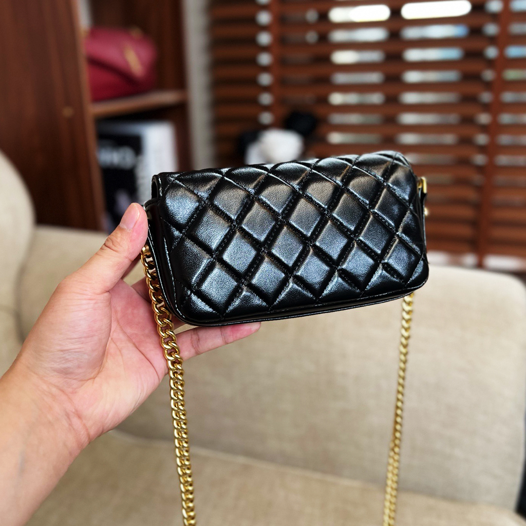 Chanel Shiny Calfskin Quilted Flap